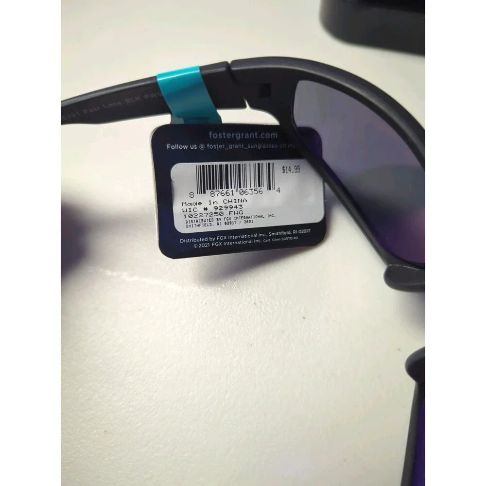 Foster Grant Black Driving Sunglasses – Enhanced Road Safety & Scratch Resistant